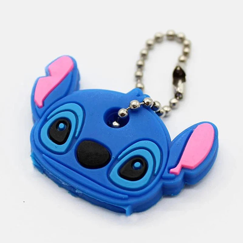 Cartoon Silicone Protective Key Cover Sleeve Key Control Dust Cover Holder Case Cute Animation Figures Keychain Keyring Pendant