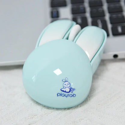 Cute Rabbit Ear Shape Dual-Mode Mouse 2.4G+Bluetooth Lightweight Mute Ergonomic Plating Portable Mice For PC Laptop Office Home