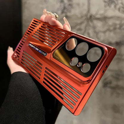 Luxury Heat Dissipation Case For Samsung Galaxy S25 S24 Ultra S23 Plus S22 Breathable Cooling Titanium Shockproof Bumper Cover