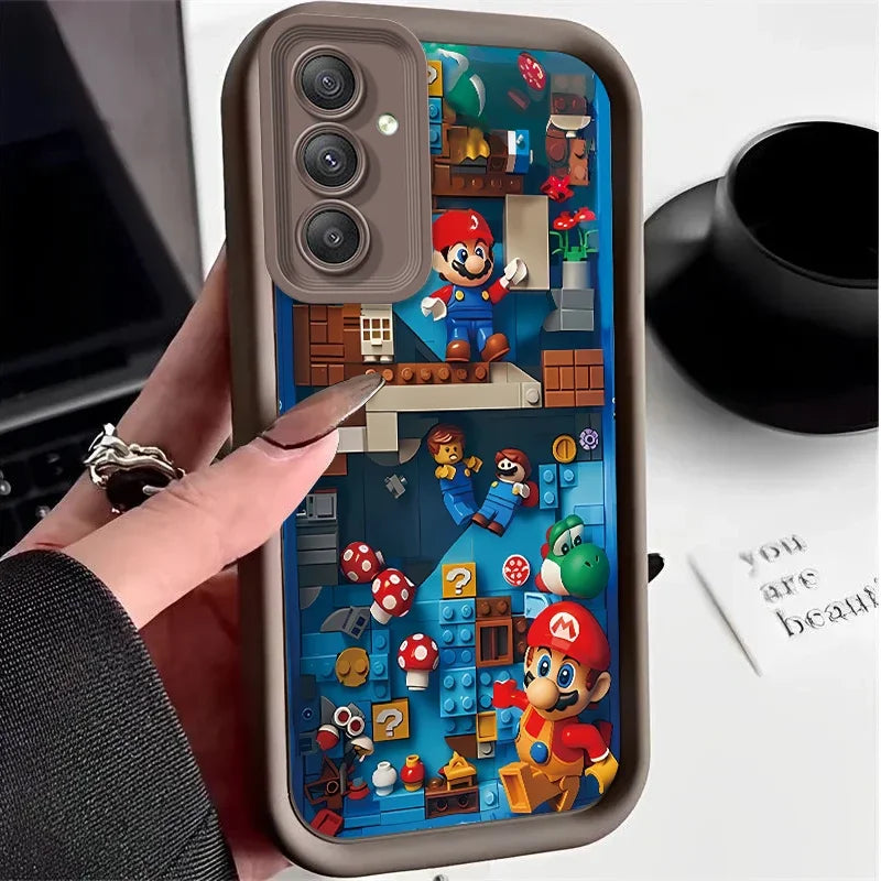 Super M-Marios Bros Case for Samsung Galaxy A53 A50 A50S A36 5G A35 A34 A33 A32 A30 A26 A24 A23 A22 A20 A16 A15 A14 A13 4G Cover