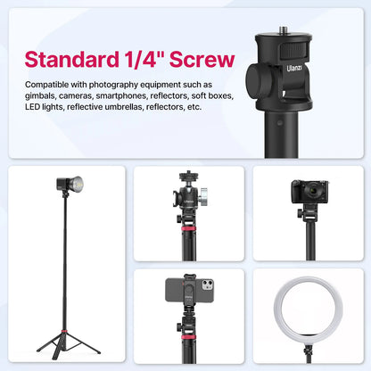 Ulanzi MT-79 2M Portable Universal Tripod Aluminum Alloy Lamp Holder Support LT028 Fill Light Lightweight Camera Action Camera