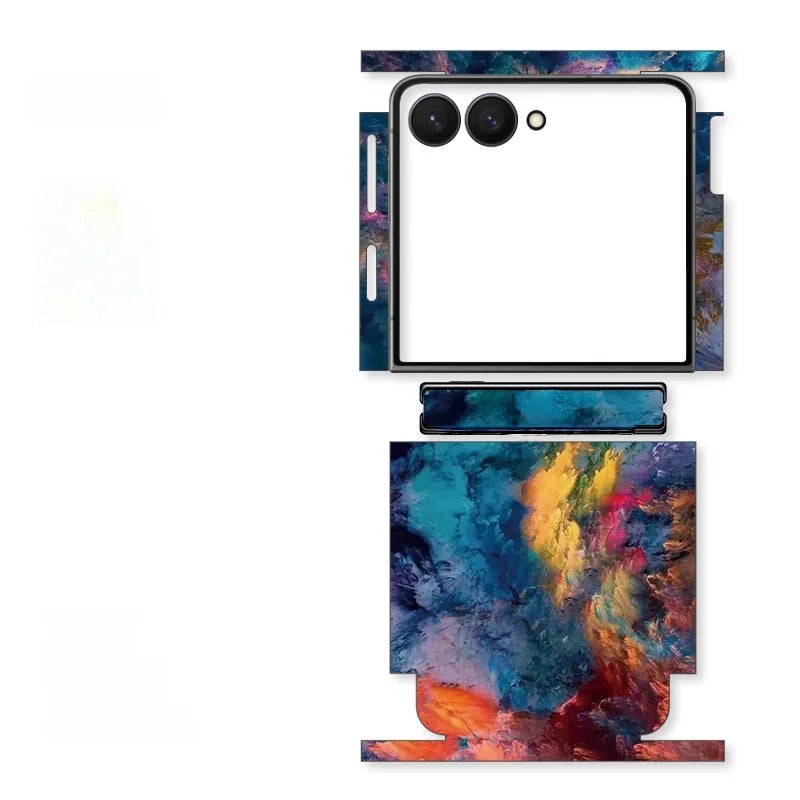 Skin For Samsung Galaxy Z Flip 7 6 5 4 2 Back Film Sticker Full Cover Protective Decal Wrap Side Frame Back Screen Protector