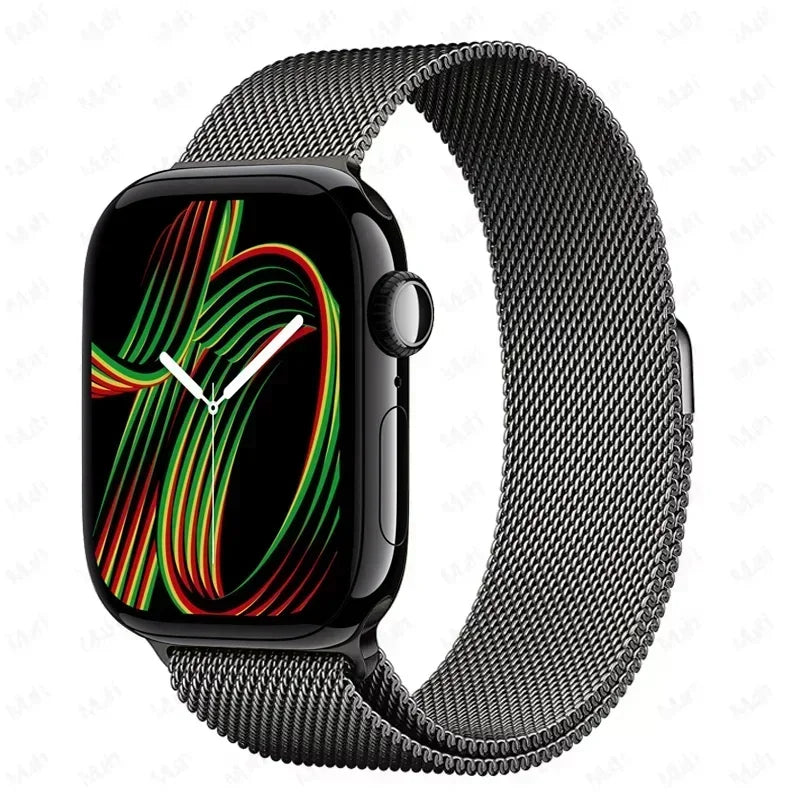 Milanese Strap For Apple Watch Ultra 2 49 46mm 42mm 44mm 40mm 45mm 41mm 38mm Bracelet For iWatch Series 10 9 3 6 5 SE 7 8 Strap