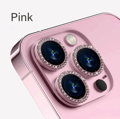 Diamond Tempered Glass Lens Full Cover Camera Lens Screen Protector For iPhone 15 14 13 12 Pro Max Cover Camera Lens Protector