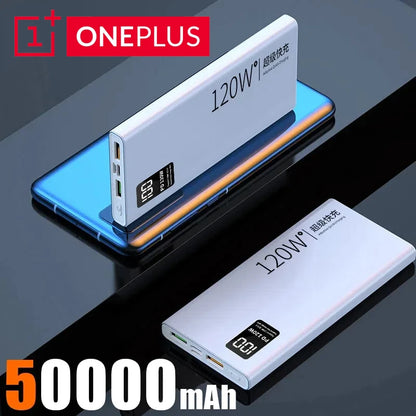 Oneplus 120W 50000mAh Power Bank High Capacity Fast Charging Powerbank Portable Battery Charger For Iphone Samsung Huawei Xiaomi