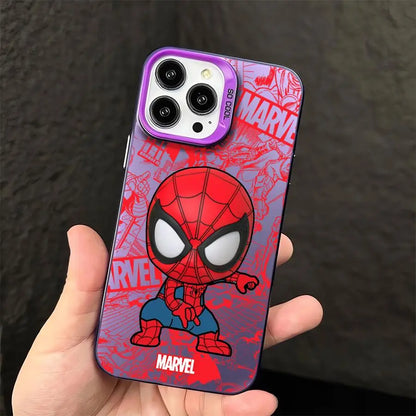 Marvel Cute Spider Man Groot Phone Case for iPhone 16 Pro 15 Pro Max 14 13 12 11 XS 14 Pro Max 16 Plus 14Pro 12Pro Soft Shell
