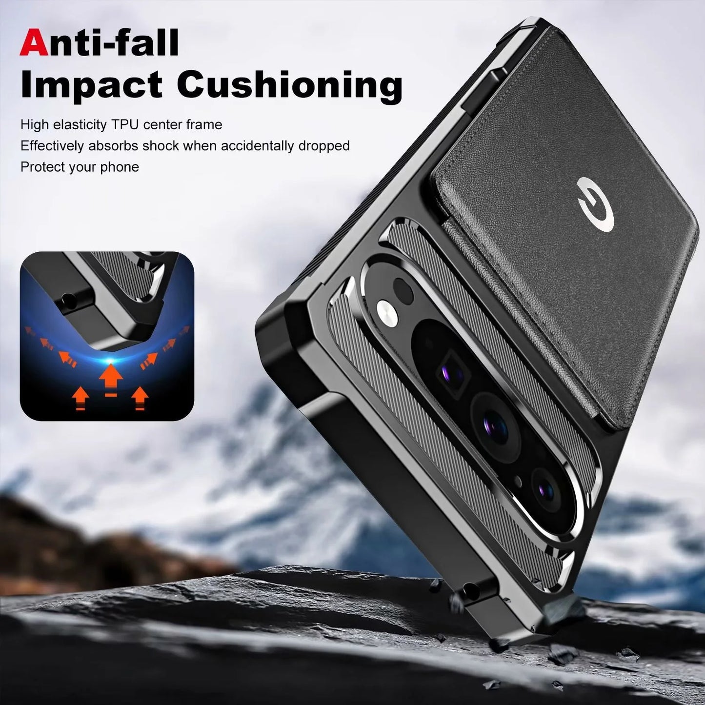High End Leather Flip Fold Wallet Phone Case For Google Pixel 10 9 Pro XL 10A 9A 8A 7A 8 7 with Card Holder Slot Anti-Drop Cover