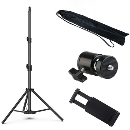 160cm Live Broadcast Tripod Landing Type Camera Anchor Selfie Light Frame Metal Thermometer Phone Holder