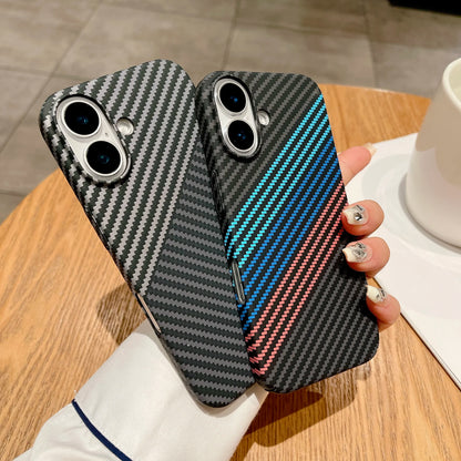 Luxury Carbon Fiber Kevlar Pattern For Magsafe Magnetic Case For iPhone 17 Air 16 15 14 Plus 13 12 11 Pro Max Shockproof Cover