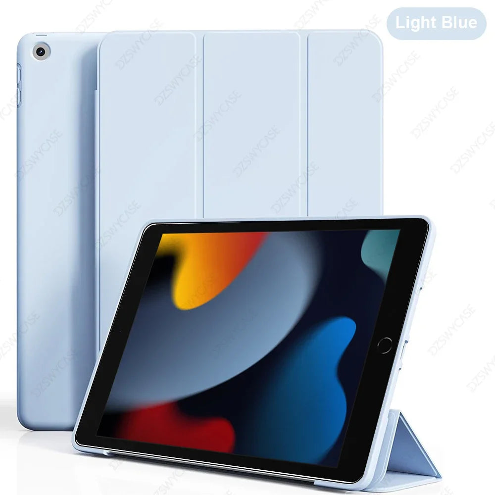 Case For iPad 7/8/9th 10.2 5/6th 9.7,10th 10.9 A16 11, Air 10.9 11 M2 M3,  mini 5 6 7, Pro 11 M4, Silicone Protective Cover