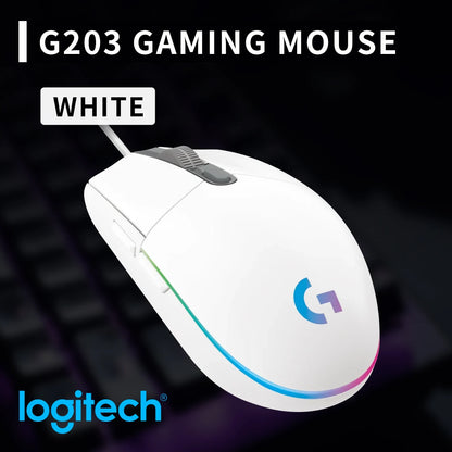 Logitech G203 Wired Gaming Mouse, Esports-Grade, 6 Programmable Buttons & Multi-Color for Competitive Games