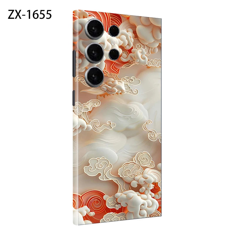 Colorful Decal Skin for Samsung Galaxy S24 S23 S25 Ultra Plus S24Ultra Back Screen Protector Cover Wrap Stones Sticker