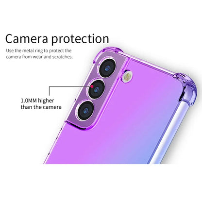 Gradient Airbag Shockproof TPU Case for Samsung Galaxy S25 Edge S24 S23 FE S23 Ultra S22 Plus S21 Protective Cover Funda Coque