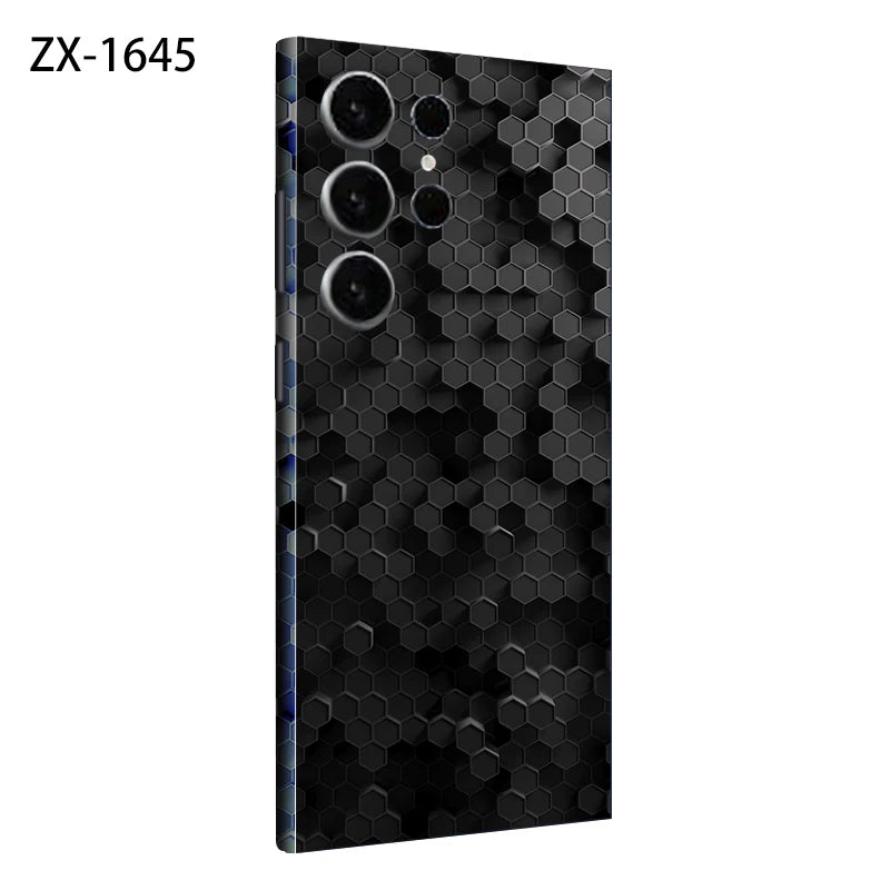 Colorful Decal Skin for Samsung Galaxy S24 S23 S25 Ultra Plus S24Ultra Back Screen Protector Cover Wrap Stones Sticker