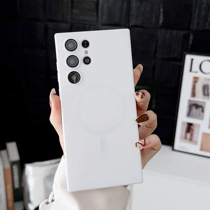 For Magsafe Magnetic Wireless Charging Phone Case For Samsung S24 Ultra S23 S22 S21 S25 Ultra Note 20 Ultra Plus Bumper Cover