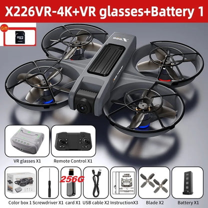X226 Drone Professional 4K HD Dual Camera LCD VR Remote Control WIFI FPV UAV RC Quadcopter Aerial Photography Airplane Toy Gifts
