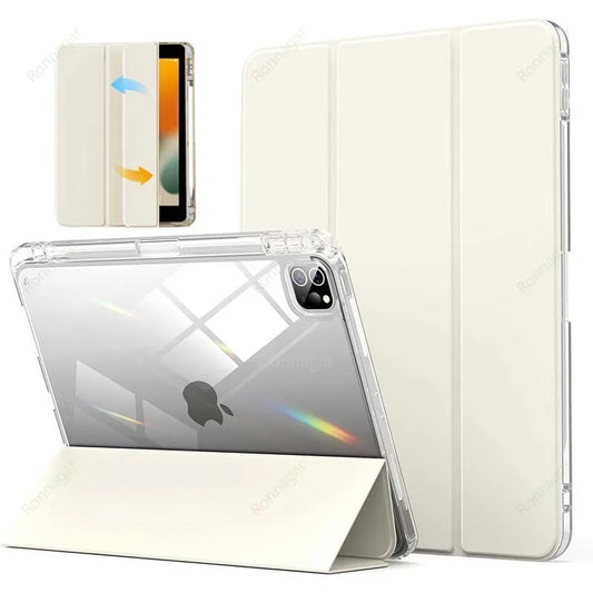 With Pencil Holder Case for iPad A16 11th 2025 Air11 13inch M3 M2 2024 iPad Pro11 12.9 13M4 M5 Air4 5 10th 9th 8 7 9.7 10.2 10.5