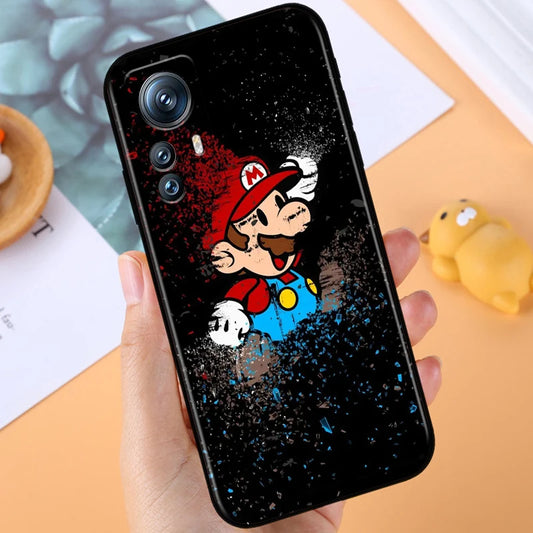 Cartoon Game Super M-Marios For Xiaomi Mi 13T 13 12T 12 11T 11i 11 A3 10T 10 9 Pro Lite Ultra 5G Black TPU Phone Case