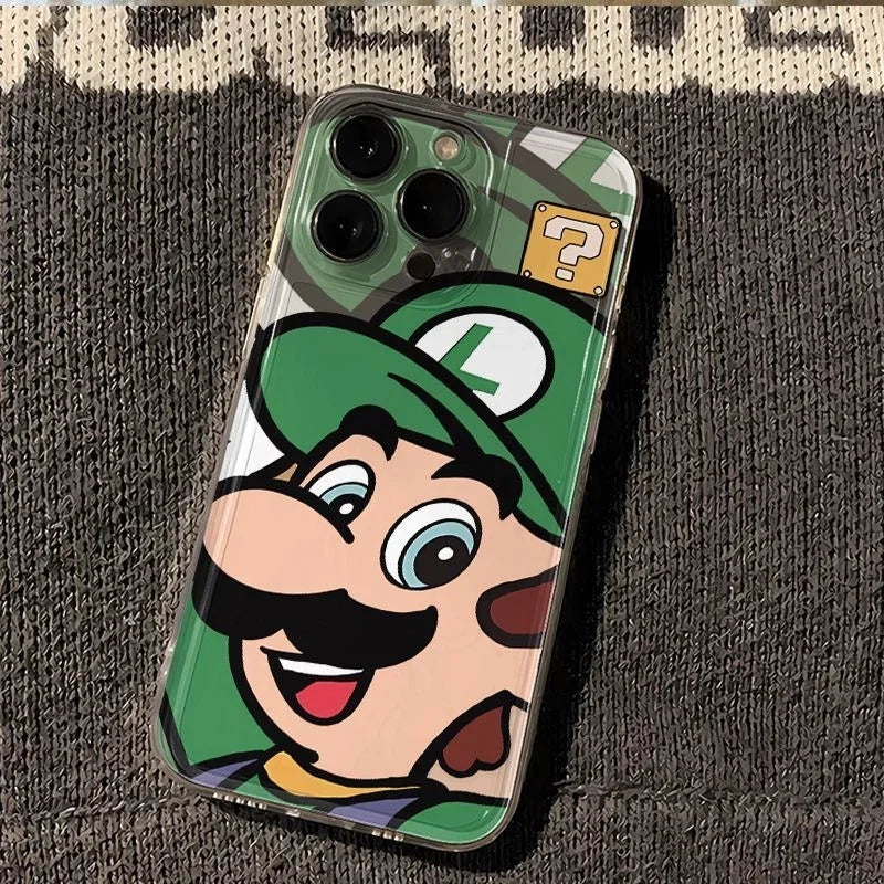 Super Mario Bros Game Phone Case For Samsung Galaxy A55 A15 A54 5G A16 A35 A25 S25 S24 Ultra S23 FE S20 S21 S22 Plus Clear Cover