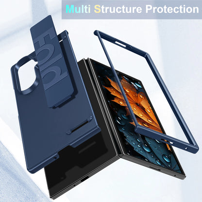 Luxury Ultra-thin Matte Silicone Wrist Strap Case For Samsung Galaxy Fold 7 6 5 4 3 5G Folding Shockproof Hard Back Cover