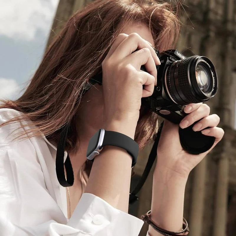 Silicone Band For Apple Watch strap 44mm 45mm 40mm 41mm 42-38mm 45 mm sport bracelet iwatch series 8 7 6 5 4 3 SE 9 Ultra 2 49mm