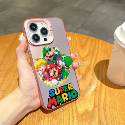 CARTOON T-The S-Super Mario Bros Movie  phone case FUNDA for iPhone 12 13 14 15 16 Max Pro Plus Mini Silver lMDaser Color Cover