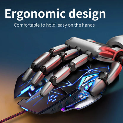 USB Wired Gaming Mouse 6 Button Backlit Ergonomic Mice DPI  Adjustable Optical Mice for PC Gamer Computer Desktop