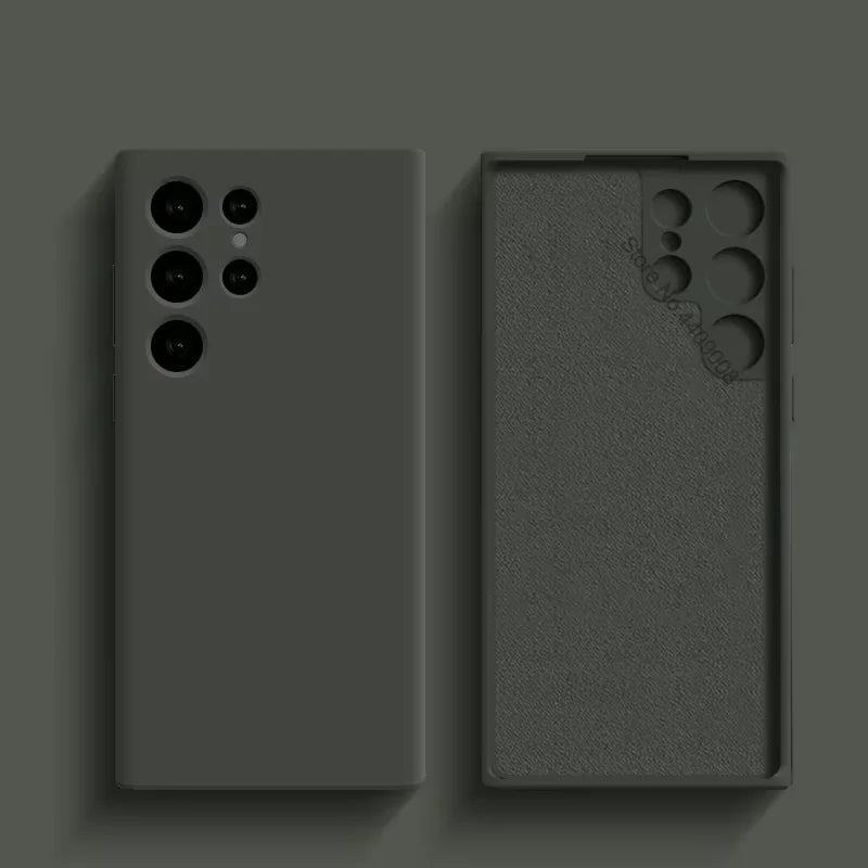 Liquid Silicone Shockproof Case For Samsung Galaxy S24 S23 S22 S21 S25 Ultra A55 A54 A34 A52 5G Accessories Cute Soft Back Cover