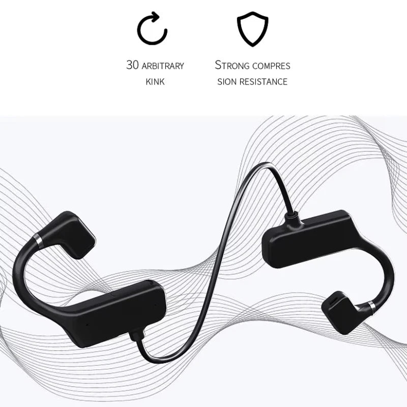 G1 Swimming Waterproof IPX5 Wireless Neckband Headphone With Microphone Support TF SD Card Bone Conduction Bluetooth Earphone