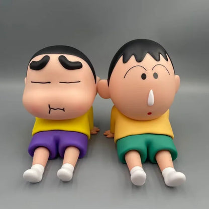 Cartoon Crayon Shin-Chan Boochan Phone Holder Desktop Anime Ornaments Watching Tv Cartoon Phone Support Cute Doll Gifts