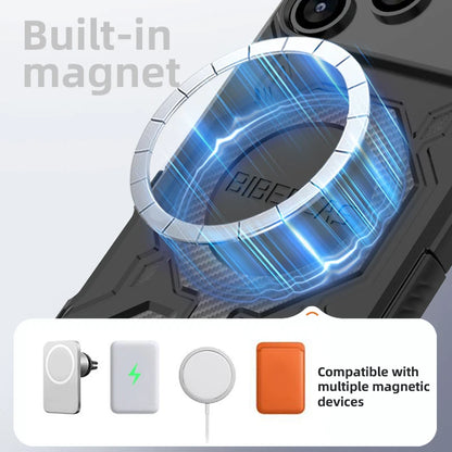 Military Armor Phone Case For iPhone 17 16 15 14 13 Pro Max 17Air 16E Magnetic Wireless Charging Anti-Drop Protective Cover