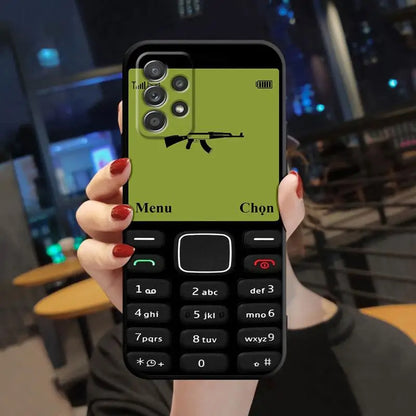 Case For Samsung Galaxy A52 A53 A12 A13 A54 A32 A51 A71 A23 A33 A21s 5G A22 A50 Soft Phone Retro Camera Games