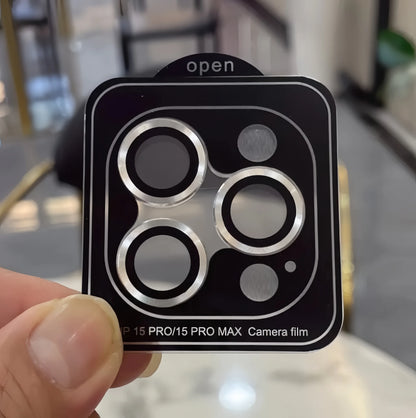 Precise Positioning Metal Camera Lens Film For iPhone 16 15 14 13 12 Pro Max Shatterproof Camera Metal Ring Cover Accessorie