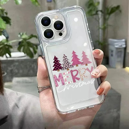 Christmas Tree Letter Snowflake Design Phone Case For iPhone 17 16 15 14 Plus 13 12 11 Pro MAX 16E 17 Air Phone Cover