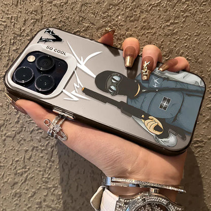 Senior V-VrunkS Matte Hard Case for iPhone 15 16 13 14 12 11 Pro Max XS X XR 8 7 Plus SE 2020 Shockproof Plating Bumper Cover