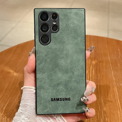 Luxury Sheepskin Leather Phone Case Samsung Galaxy S25Ultra S24 S23 S22 S21Plus Ultra S23FE A55 A35 A25 A15 Lambskin Soft Coque