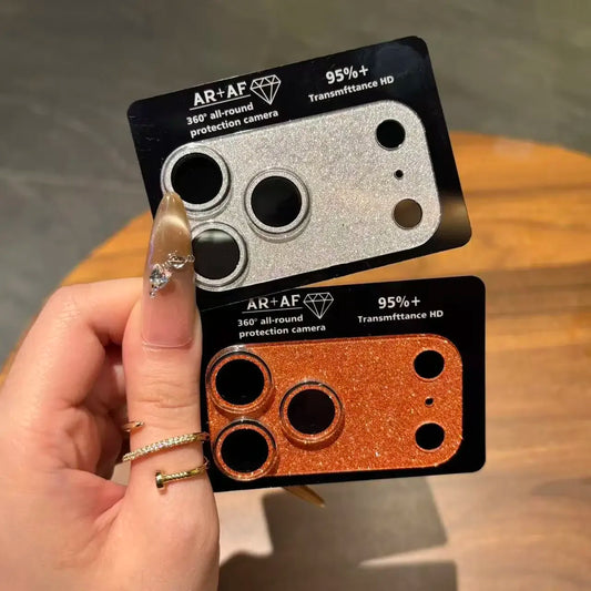 Acrylic Camera Protector Film For iPhone 17 ProMax 17Pro 17 16 15 ProMax Back Lens Glitter Star Cover Protective Cap Lens Film