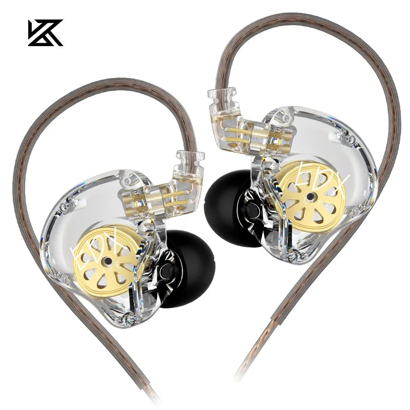 KZ EDX Lite HiFi Monitor Earphones Dynamic Driver In Ear Headphones Noise Cancelling Earbuds Detachable design Wired Headest