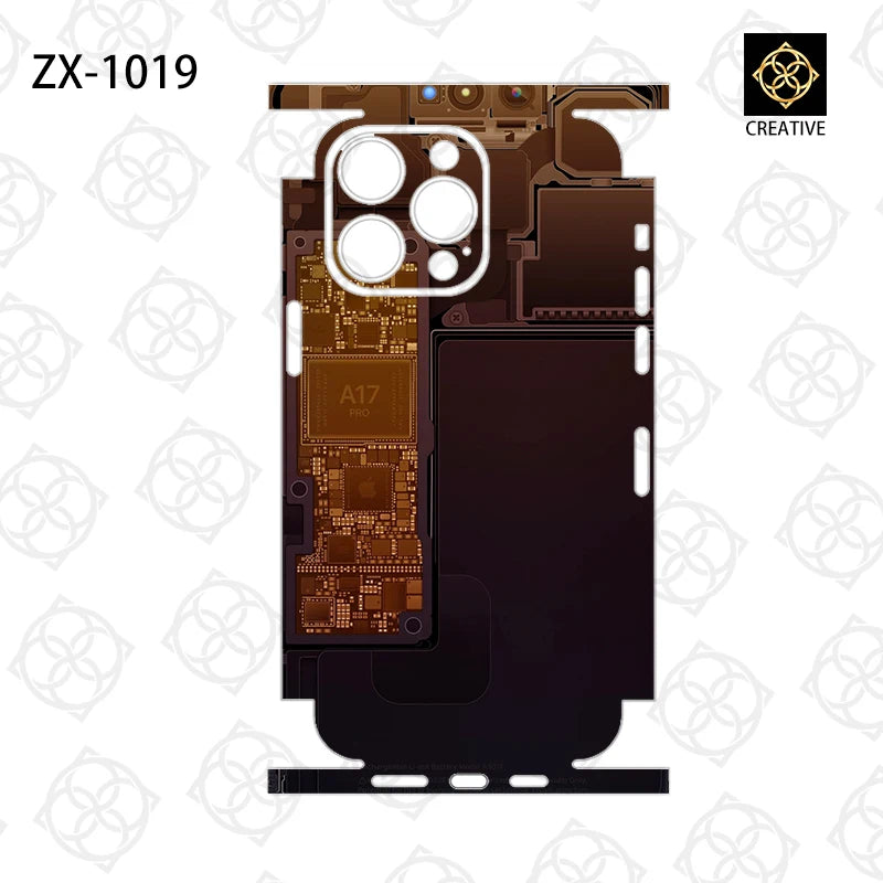 For iPhone 14 13 Pro Max 12 Mini 15 16 Colorful 3M Film Wrap Stickers Cases Back Cover Decal Skin  Film Protector Sticker