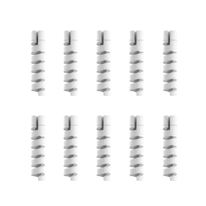 10pcs Silicone Data Cables Protector Winder Pipe Flexible Phone Charge Cable Spiral Winder Cords For Phone USB Charger Wires