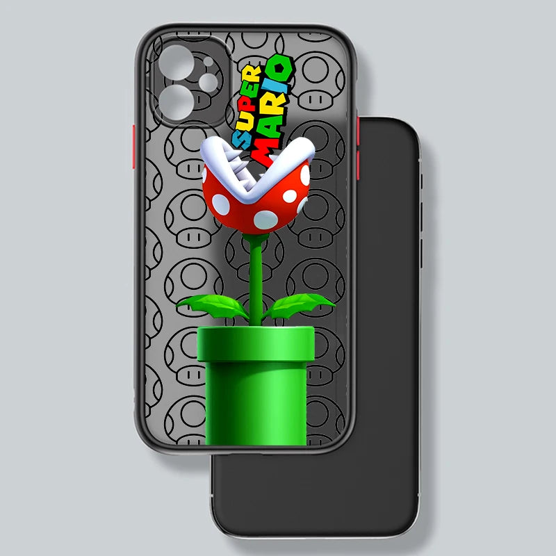 Mario Cool Cute Cartoon Frosted Translucent For Apple iPhone 15 14 13 12 11 XS XR X 8 7 SE Pro Max Plus Mini Soft Phone Case
