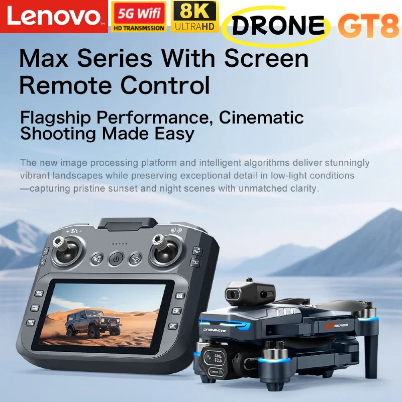Lenovo Mini RC Drone 8K HD Dual Camera M6 GT8 GT50 GT5  FPV WiFi Quadcopter Obstacle Avoidance Toy Drone