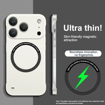 Frameless Magnetic For Magsafe Slim Case For iPhone 17 Pro Max Air iPhone17Pro Max 5G Wireless Charging Hard Back Cover