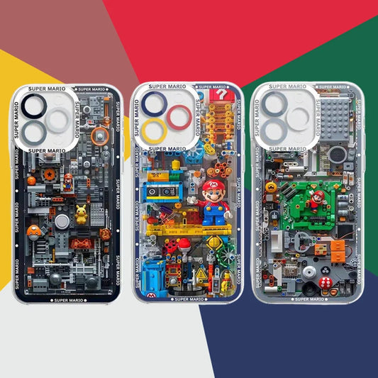 M-Mario Cool Building Blocks Case For Samsung Galaxy A25 A55 A35 A54 A34 A15 A24 A14 A53 A33 A13 A05 A05S 5G A23 A32 A52 A52S