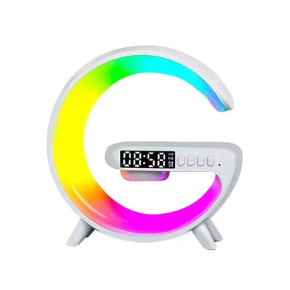 Multifunction Wireless Charger Pad Stand Speaker TF RGB Night Light Fast Charging Station for iPhone 16 15 Samsung Xiaomi Huawei