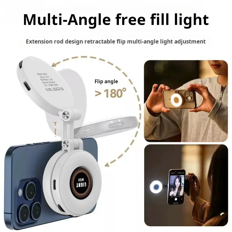 Magnetic Selfie Light LED Fill Light Compatible For Magsafe,ravel, Desktop, Selfies, Video, Makeup/Photography/TikTok/Zoom Calls
