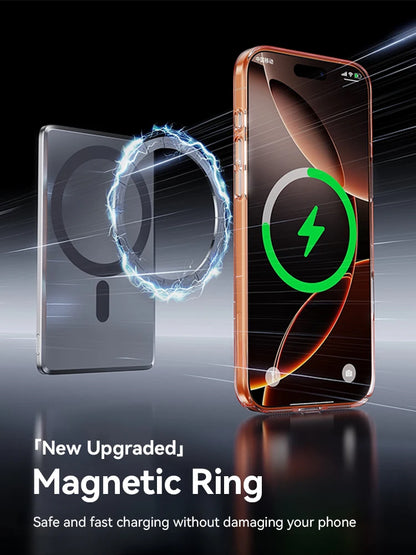 Joyroom Magnetic Case For iPhone 17 16 Pro Max Case Anti Yellow Transparent Cover For iPhone 17 Pro Wireless Charger Thin Cover