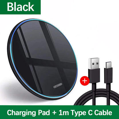 Wireless Charger Pad for iPhone 17 16 15 14 13 12 11 Samsung Xiaomi Phone Chargers Induction Fast Charging Dock Station