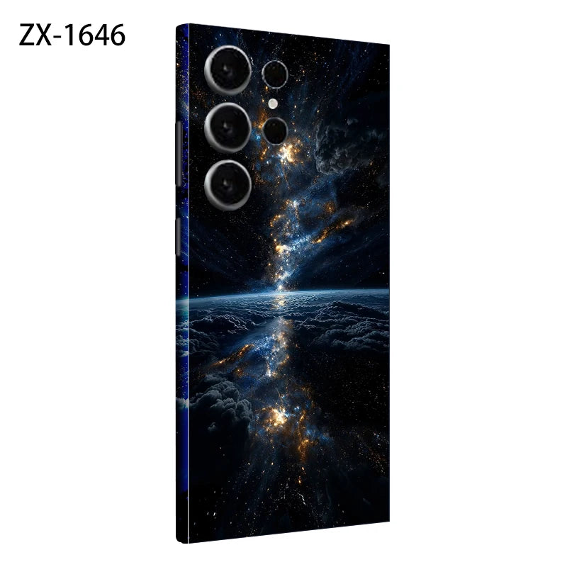 Colorful Decal Skin for Samsung Galaxy S24 S23 S25 Ultra Plus S24Ultra Back Screen Protector Cover Wrap Stones Sticker