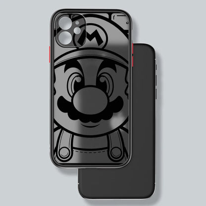 M-Marios Popular Cartoon Art Frosted Translucent For Apple iPhone 16 15 14 13 12 11 XS XR X Pro Max Plus Mini TPU Phone Case
